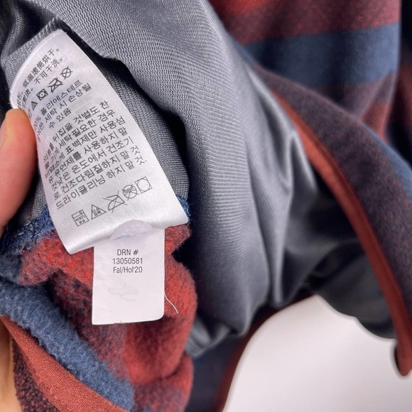 Eddie Bauer Navy Red Jacket Pullover Fleece Chutes Mock Neck Snap Button Mens XL - Picture 7 of 9